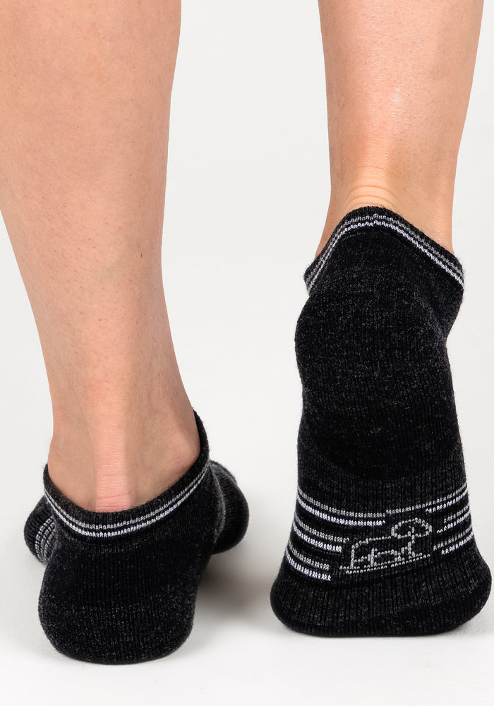 Womens Amelia No Show Socks - Dark Grey Charcoal