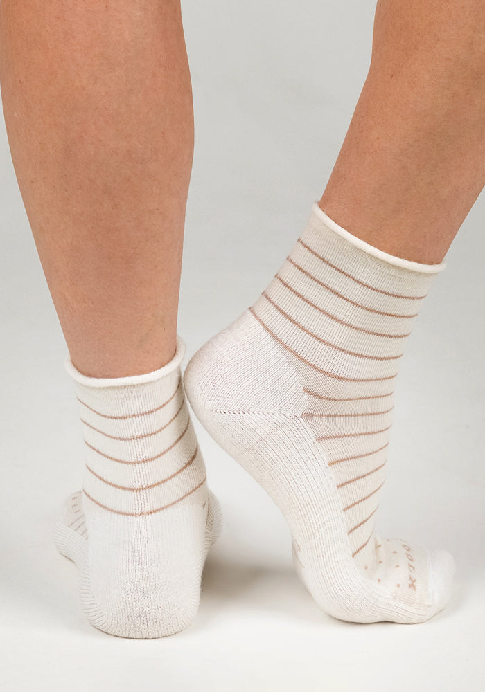 Womens Derby Roll Top Sock - Sand Dollar
