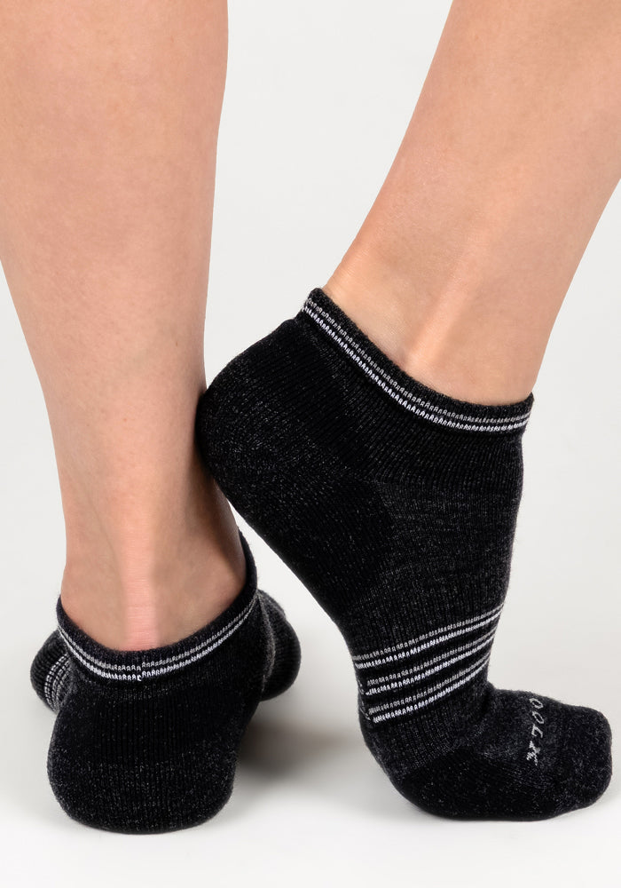 Womens Amelia No Show Socks - Dark Grey Charcoal