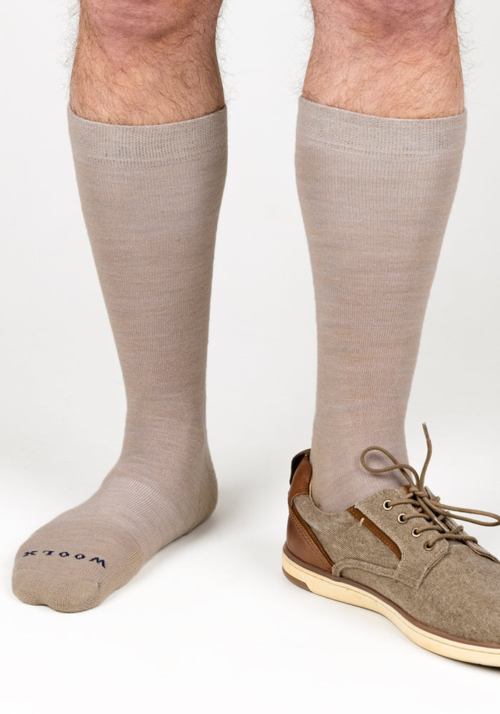 Mens Chandler Mid Calf Socks - Simply Taupe