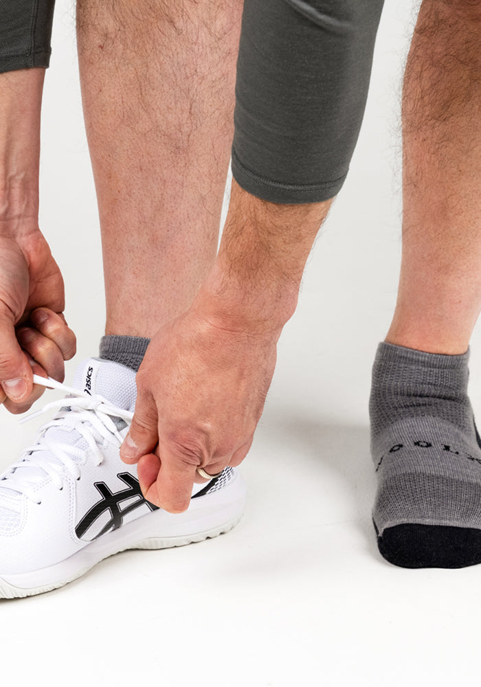 Mens Rowan No Show Socks - Pebble
