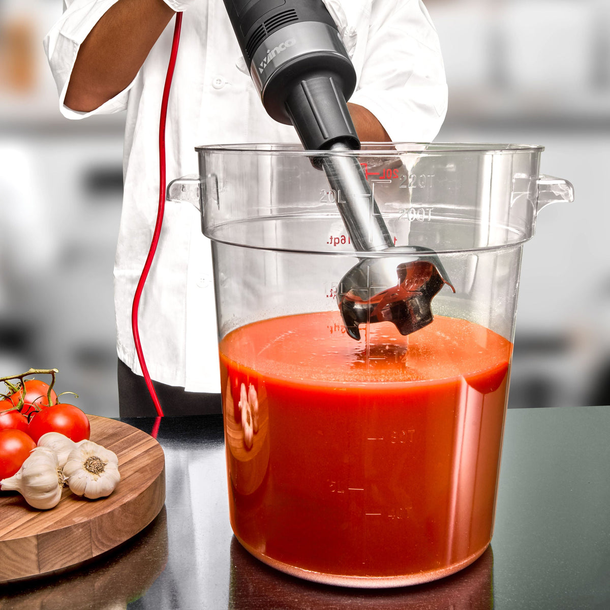 WIB-50010 - Winco ProFusion Immersion Blender with 10" Shaft & Whisk