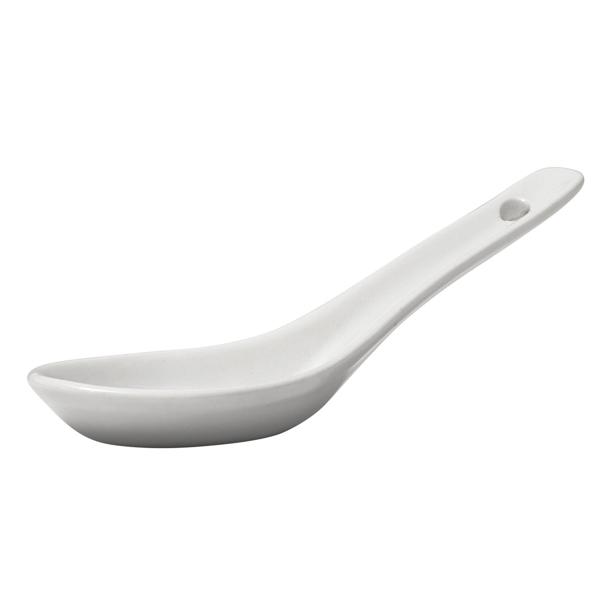 ASS-55 - Porcelain Soup Spoon, 5-1/2"L x 2"W x 1/2"H - White (72 Pieces/Case)