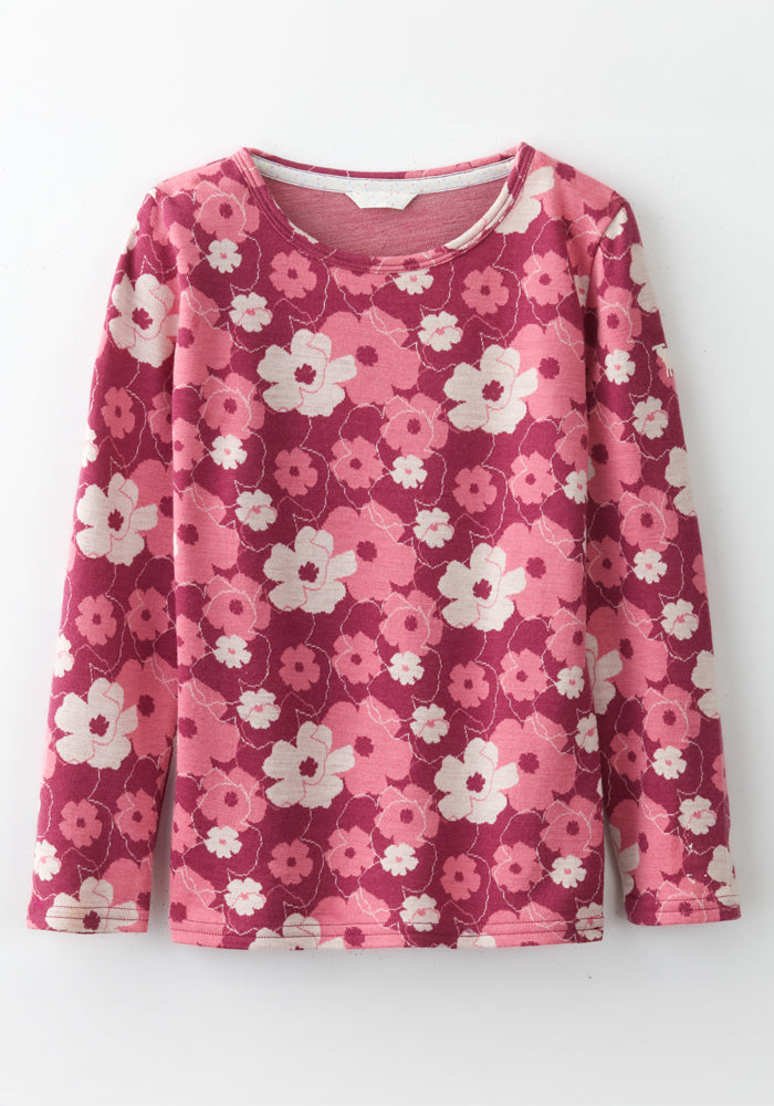 Kids Explorer Base Layer Top - Rosie Posie