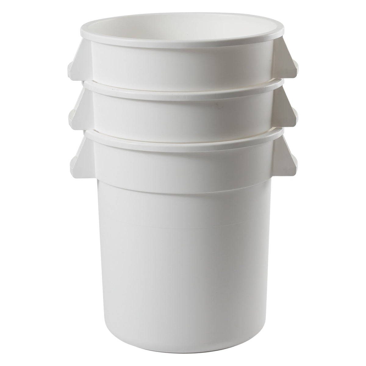 PTC-20W - Heavy-Duty Round Trash Can - White, 20 Gallon