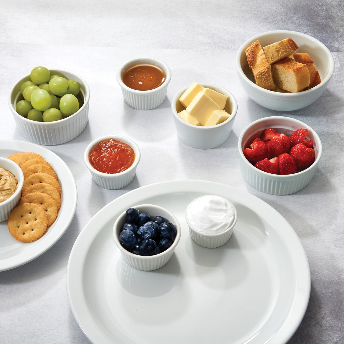 FRR-3 - Porcelain Fluted Ramekin, 3 oz - White (48 Pieces/Case)