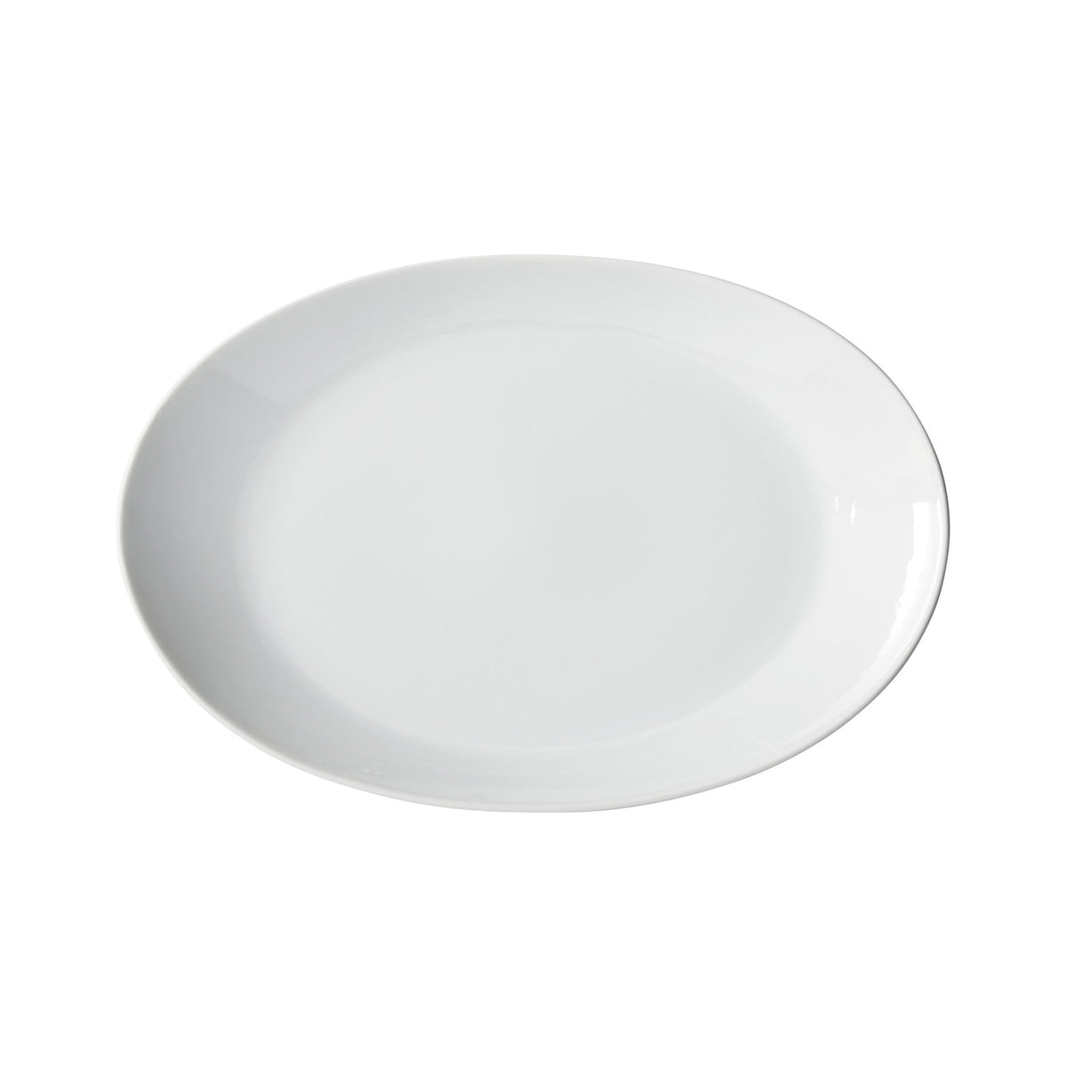 OKP-115PL - Brechia Porcelain Coupe Oval Platter, 11-1/2"L x 9-1/4"W x 1-1/2"H - White (12 Pieces/Case)