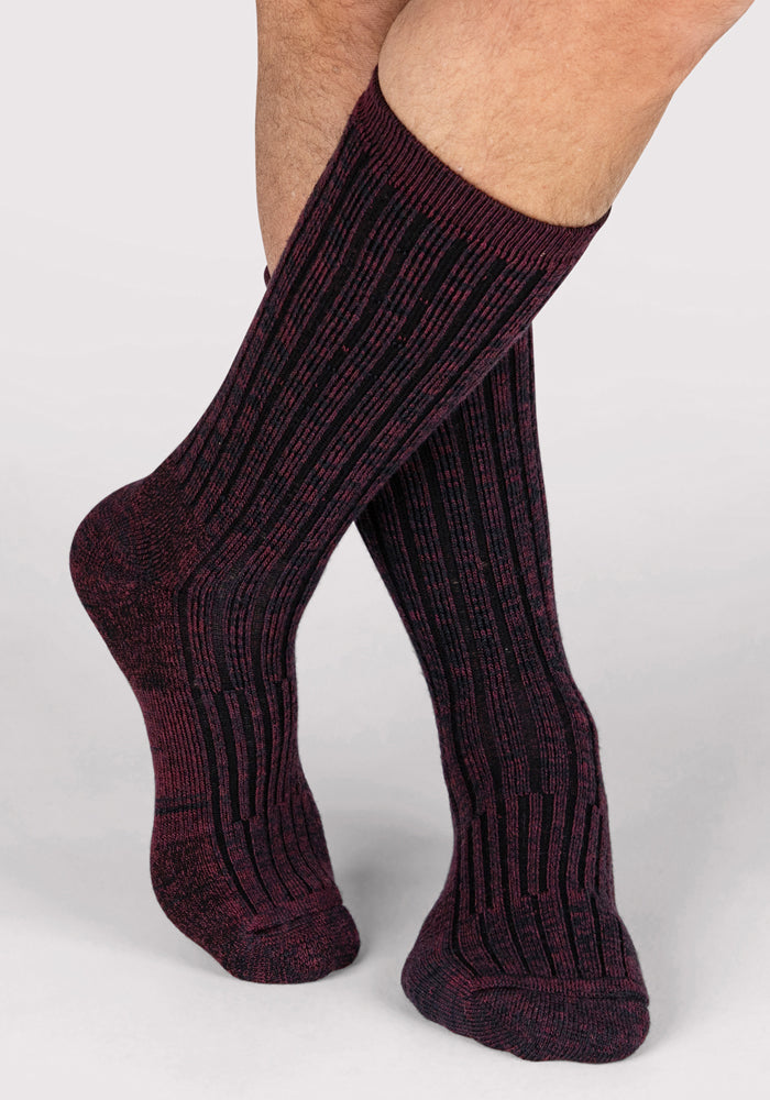 Mens Joey Crew Socks - Warm Violet