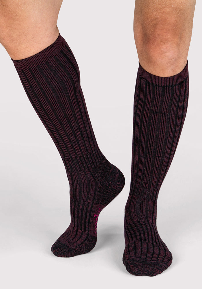 Mens Joey Mid Calf Socks - Warm Violet