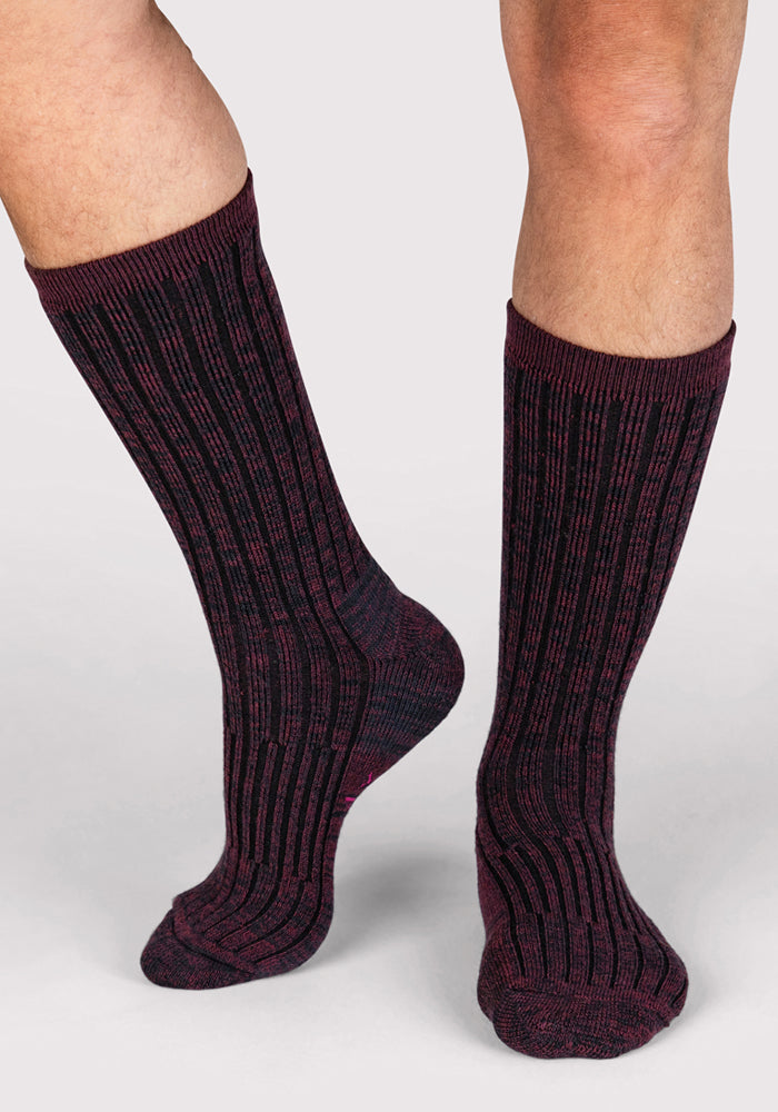 Mens Joey Crew Socks - Warm Violet
