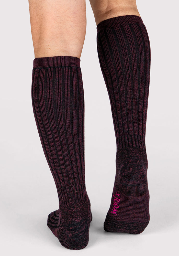 Mens Joey Mid Calf Socks - Warm Violet