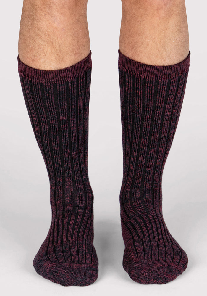 Mens Joey Crew Socks - Warm Violet