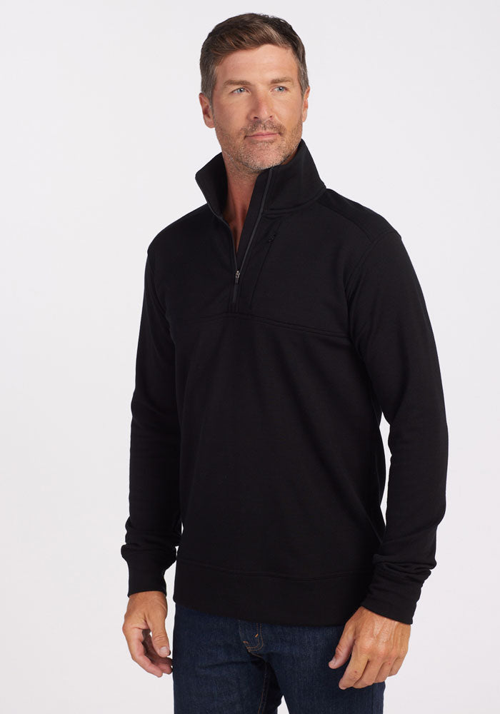 Mason 1/4 Zip - Black