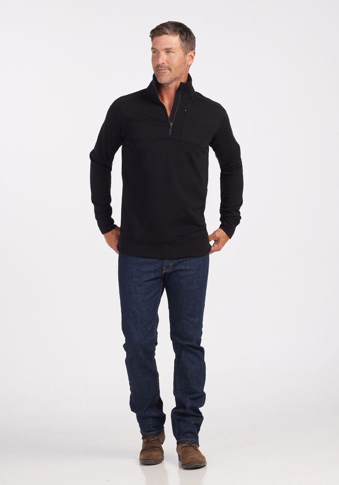 Mason 1/4 Zip - Black