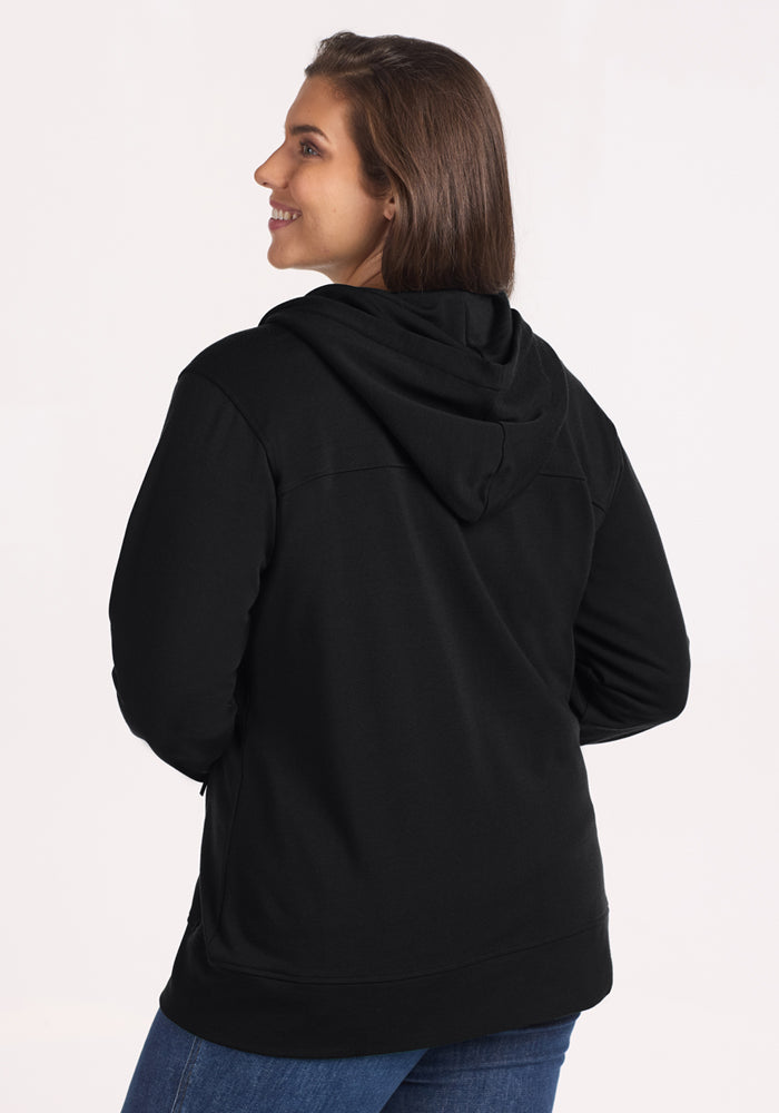 Darby Zip Up Hoodie - Black