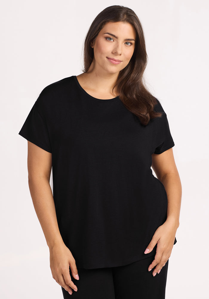 Billie Lounge Tee - Black