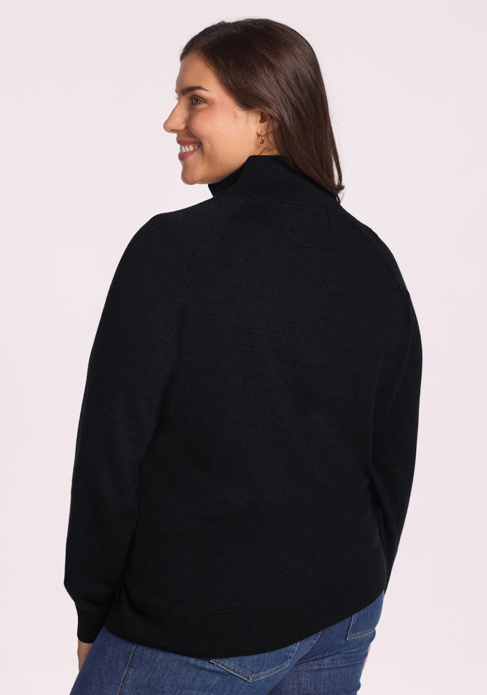 Collins 1/4 Zip Sweater - Black
