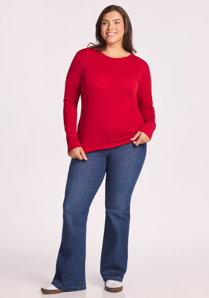 Hannah Long Sleeve Top - Maraschino Cherry