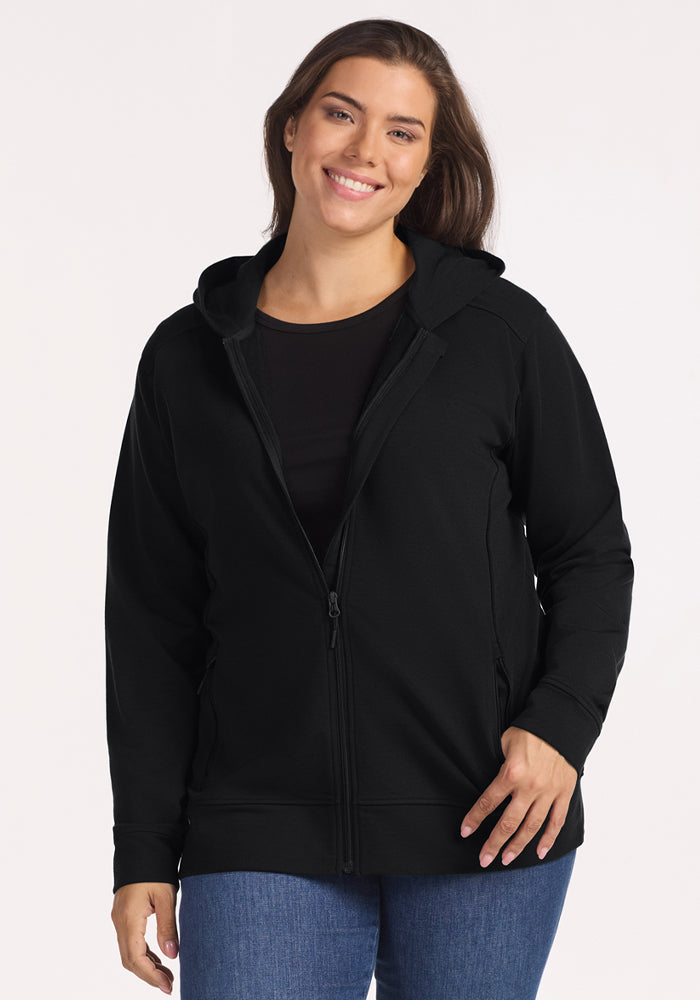Darby Zip Up Hoodie - Black