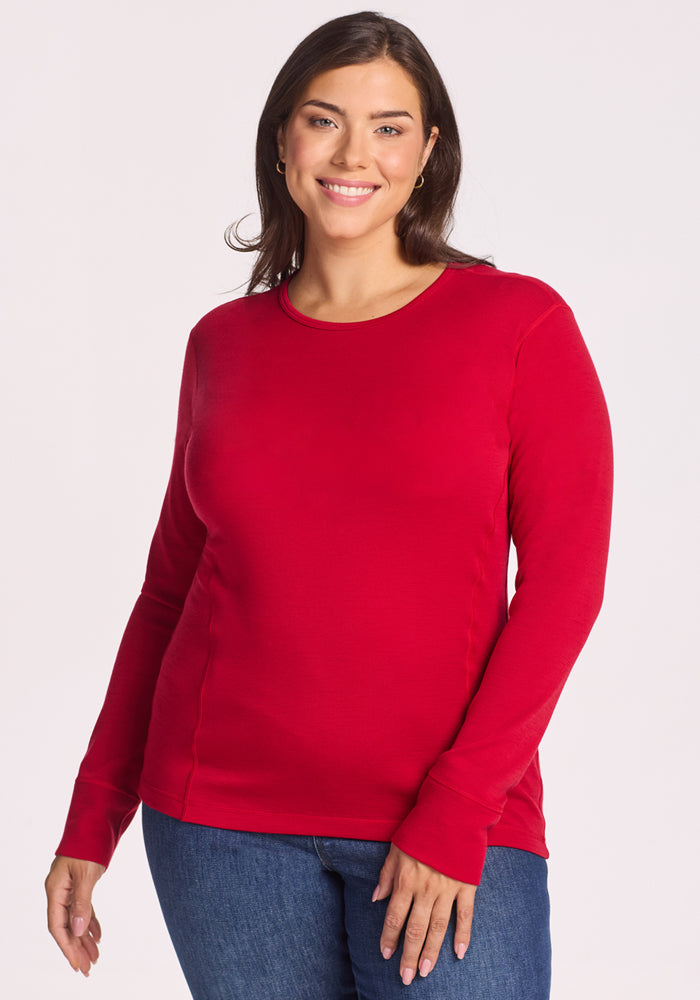 Hannah Long Sleeve Top - Maraschino Cherry
