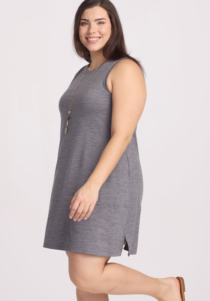 Clara Dress - Graphite Heather