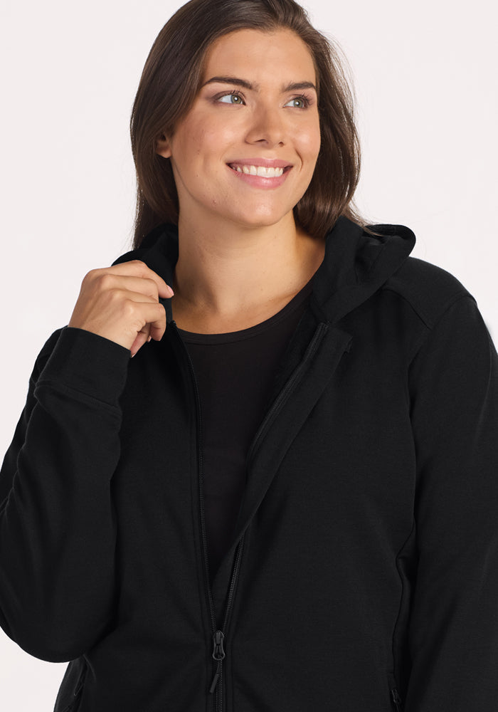Darby Zip Up Hoodie - Black