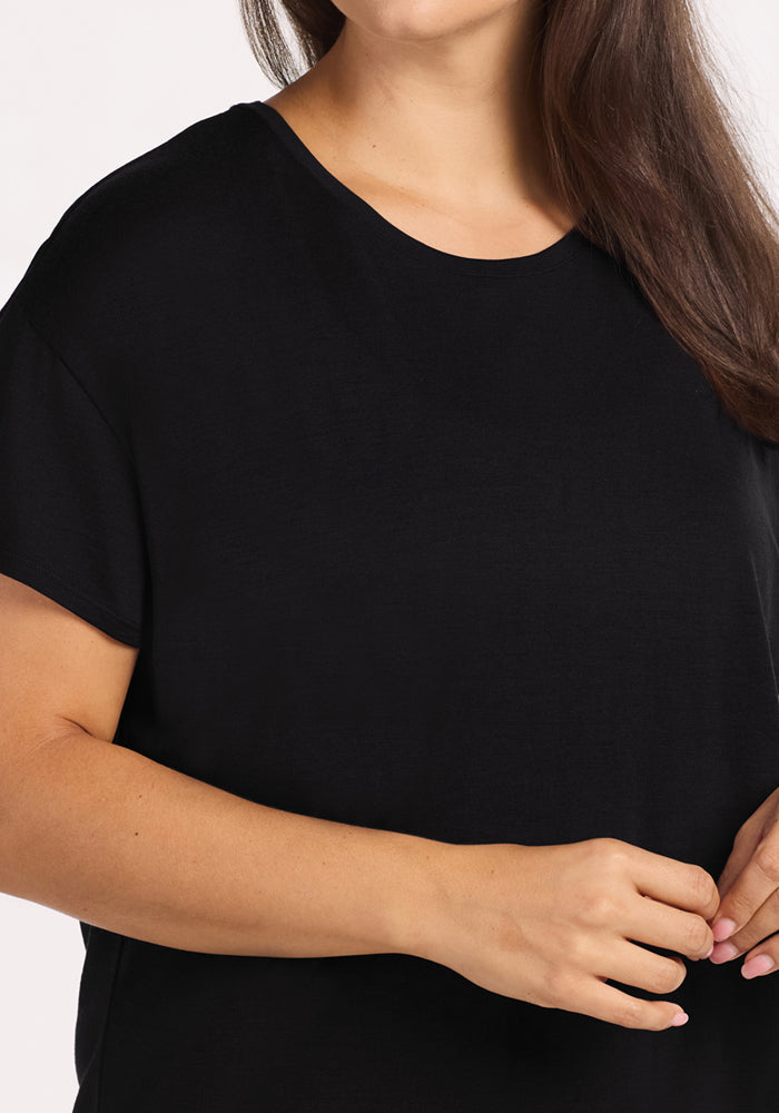 Billie Lounge Tee - Black
