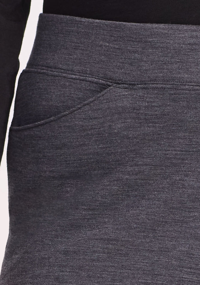 Ellie Wide Leg Pants - Cinder Melange