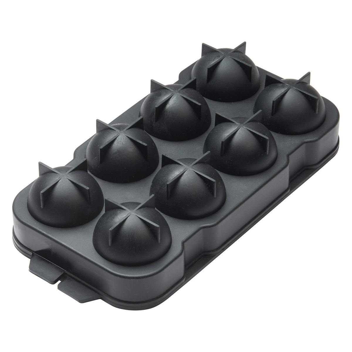 ICCP-8K - Bar Maid Silicone Ice Tray, 8 Compartments - Black
