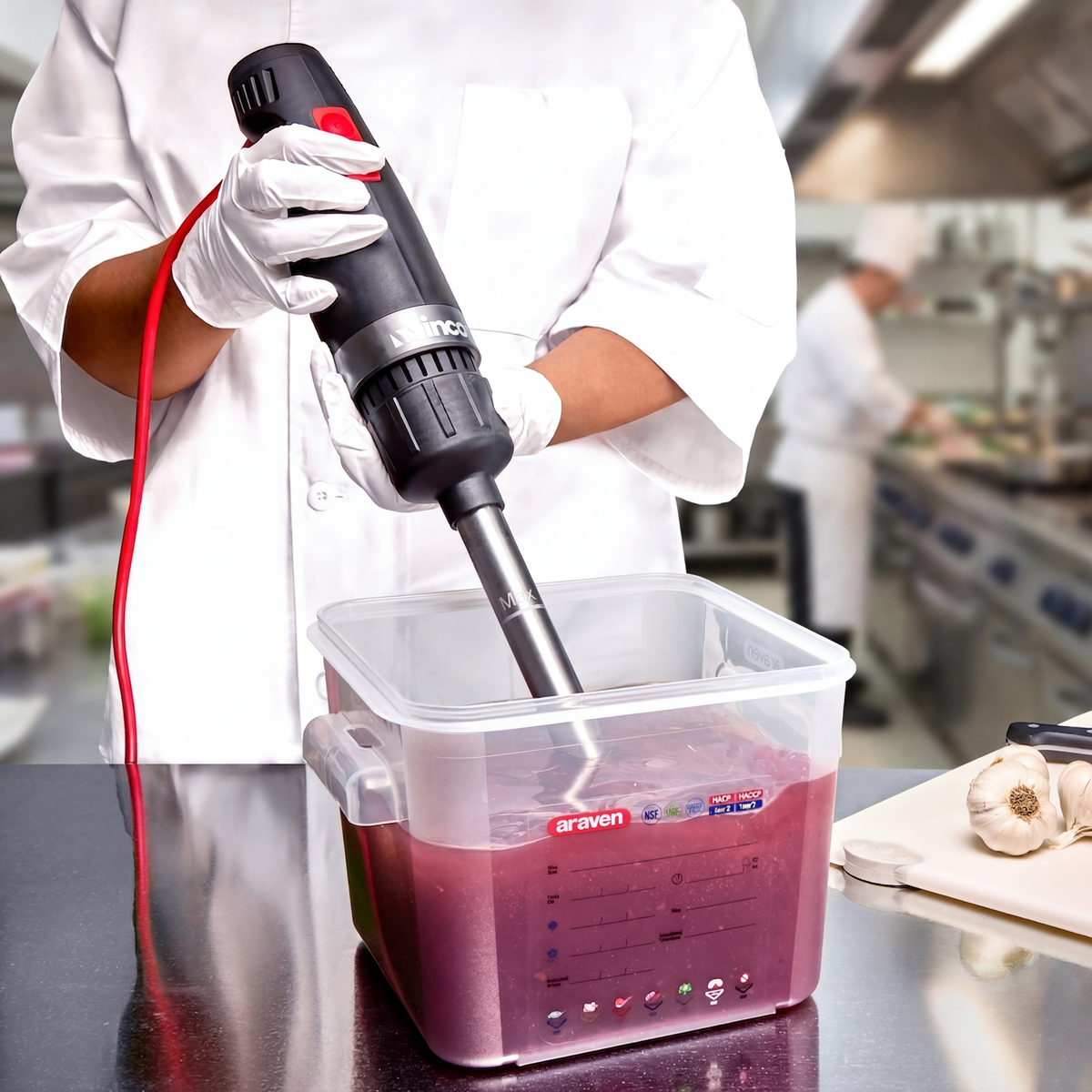 WIB-17508 - Winco ProFusion Immersion Blender with 8" Shaft