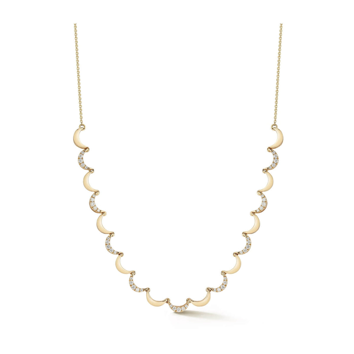 DRD Scallop Tennis Necklace