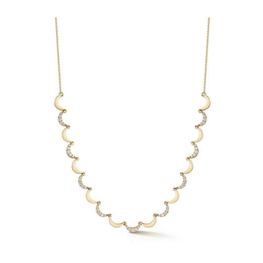 DRD Scallop Tennis Necklace
